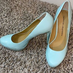 Chinese Laundry Womens Teal/Aqua Platform Heels 8M